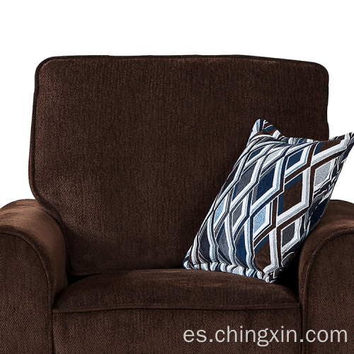 Precio de fábrica Un asiento de tapicería Tela Sofá conjuntos de terciopelo Mobiliario de la sala de estar moderno